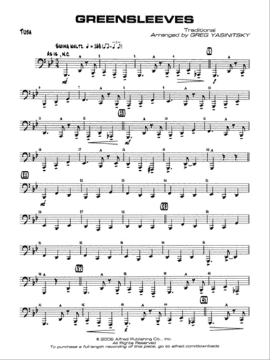 Greensleeves: Tuba