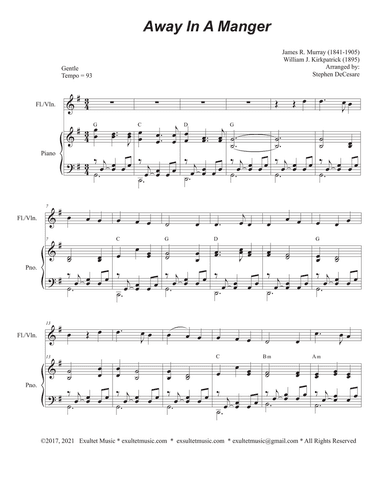 Away In A Manger (Flute or Violin solo and Piano)
