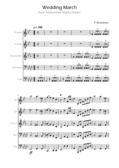 Wedding March - Brass Quintet- F.Mendelssohn