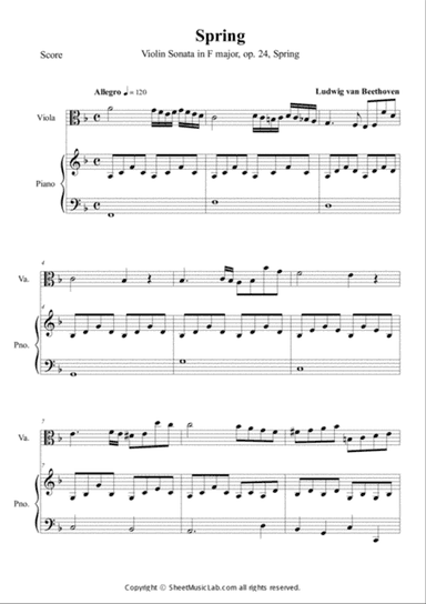 Violin Sonata in F major, op. 24, Spring
