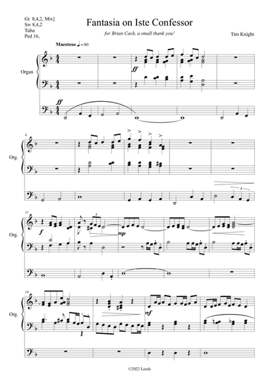 Fantasia on Iste Confessor