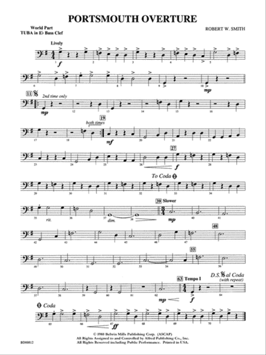 Portsmouth Overture: WP E-flat Tuba B.C.
