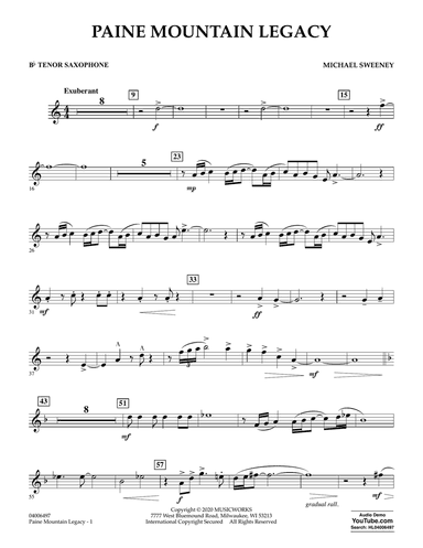 Paine Mountain Legacy - Bb Tenor Saxophone