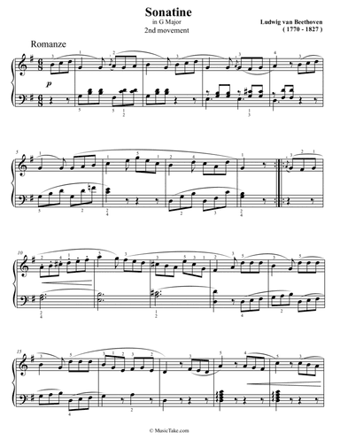 Beethoven Sonatina in G Major 2ns movement