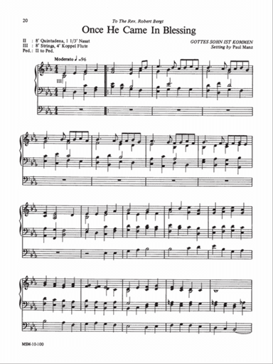 Once He Came in Blessing (Downloadable)