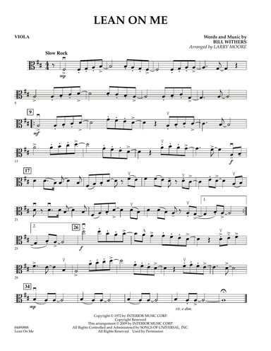 Lean On Me - Viola
