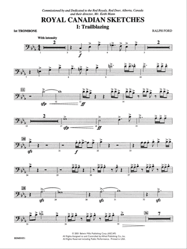 Royal Canadian Sketches: 1st Trombone