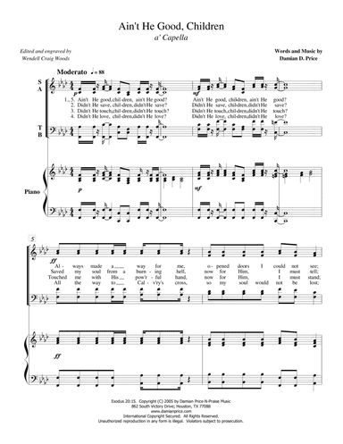 Ain't He Good, Children