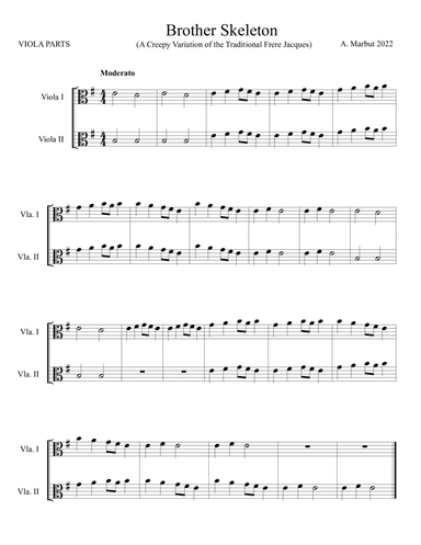 Brother Skeleton - Viola Parts