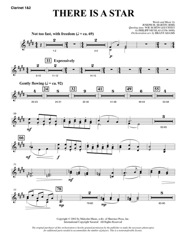 There Is a Star - Bb Clarinet 1 & 2