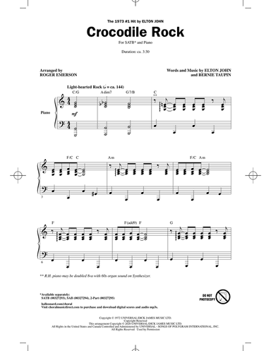 Crocodile Rock (arr. Roger Emerson)