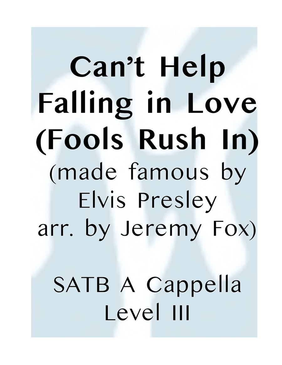 Can't Help Falling In Love