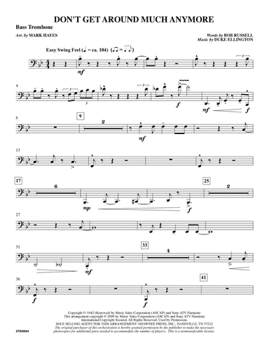 Don't Get Around Much Anymore (arr. Mark Hayes) - Bass Trombone