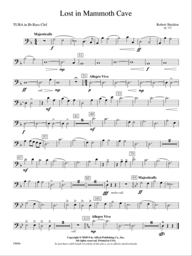 Lost in Mammoth Cave: (wp) B-flat Tuba B.C.
