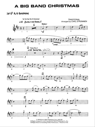 A Big Band Christmas: E-flat Alto Saxophone