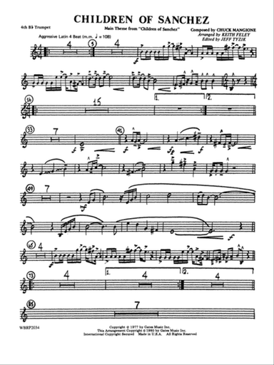 Children of Sanchez: 4th B-flat Trumpet