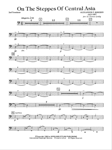 On the Steppes of Central Asia: 2nd Trombone