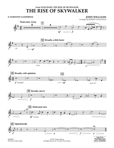 The Rise of Skywalker (from Star Wars: The Rise of Skywalker) - Eb Baritone Saxophone