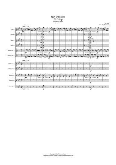 Bizet: Jeux D'Enfants (Children's Games) V. Galop (Le bal) - symphonic wind