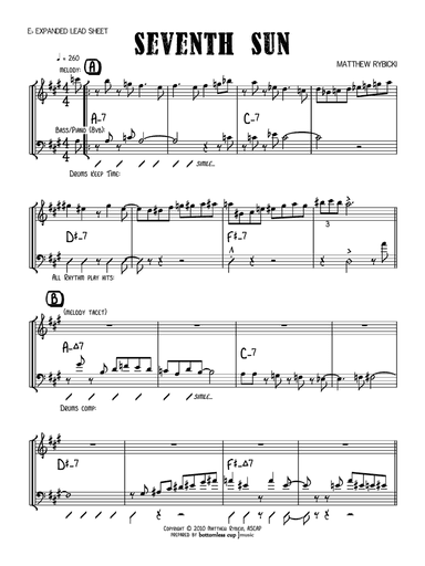 Seventh Sun (Eb Expanded Lead Sheet)