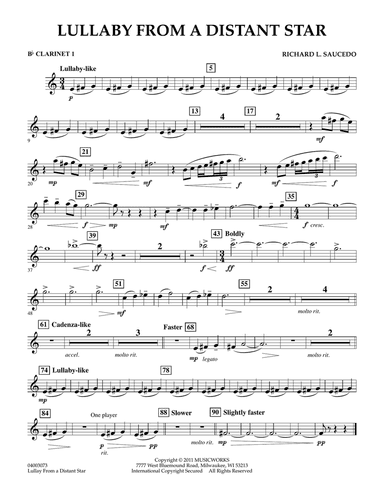 Lullaby From A Distant Star - Bb Clarinet 1