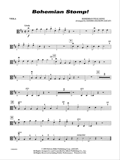 Bohemian Stomp!: Viola