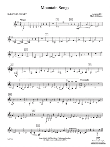 Mountain Songs: B-flat Bass Clarinet