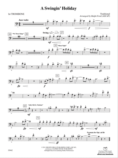 A Swingin' Holiday: 1st Trombone