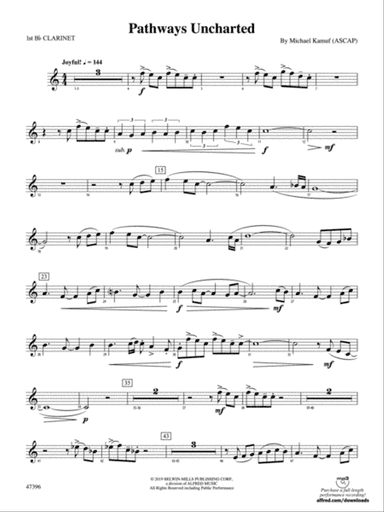 Pathways Uncharted: 1st B-flat Clarinet