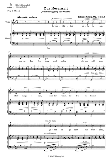 Zur Rosenzeit, Op. 48 No. 5 (G minor)