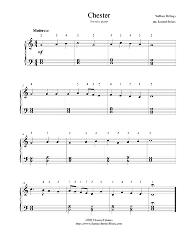 Chester - for easy piano