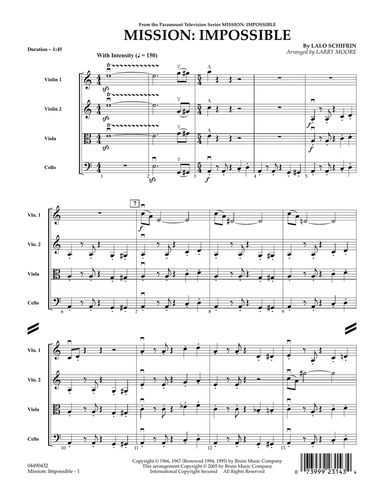 Mission: Impossible Theme - Full Score