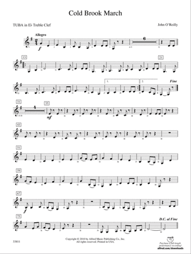 Cold Brook March: (wp) E-flat Tuba T.C.