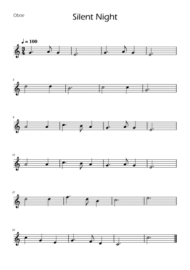 Silent Night - Oboe Solo