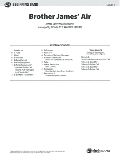 Brother James' Air: Score