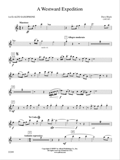 A Westward Expedition: E-flat Alto Saxophone