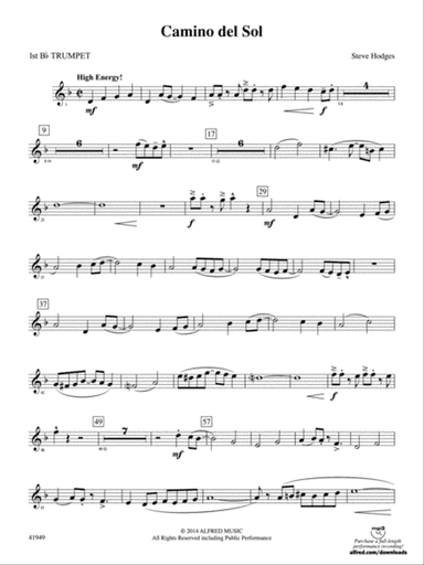 Camino del Sol: 1st B-flat Trumpet