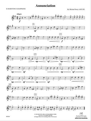 Annunciation: E-flat Baritone Saxophone