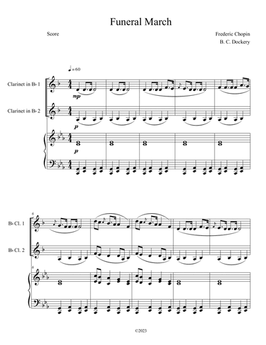 Funeral March (Clarinet Duet with Piano Accompaniment)