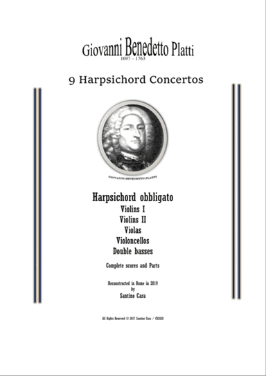 Platti GB - 9 Concertos for Harpsicord obbligato and Strings - Scores and Parts