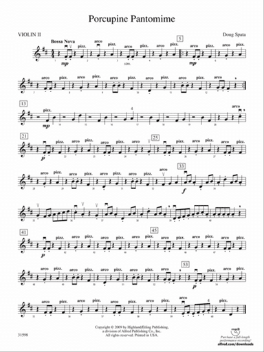 Porcupine Pantomime: 2nd Violin