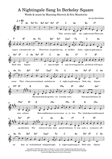 A Nightingale Sang In Berkeley Square