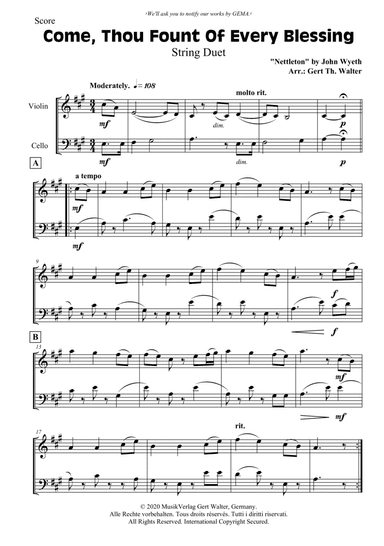 Come, Thou Fount Of Every Blessing