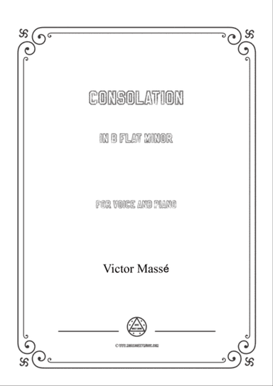 Masse-Consolation in b flat minor,for Voice and Piano