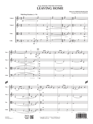 Leaving Home (from Avatar: The Way of Water) (arr. Paul Murtha) - Conductor Score (Full Score)
