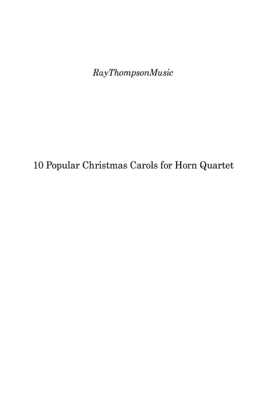 10 Popular Christmas Carols for horn quartet
