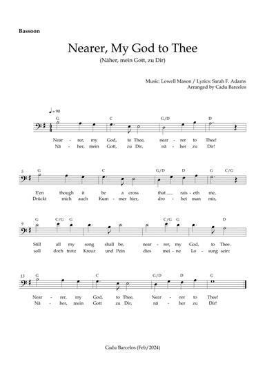 Nearer, My God to Thee _Näher, mein Gott, zu Dir (Bassoon) Chords FROM TITANIC