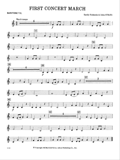 First Concert March: Baritone T.C.