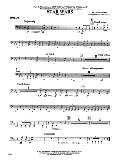 Star Wars Main Theme: Timpani