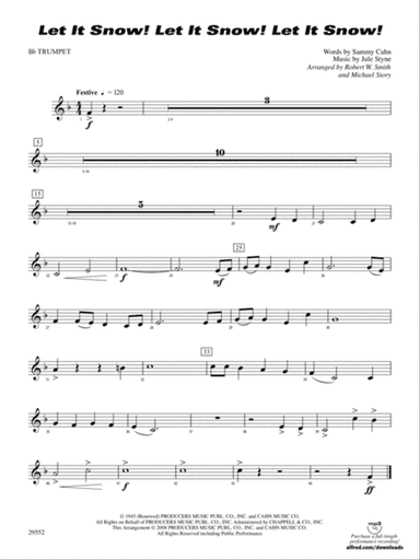 Let It Snow! Let It Snow! Let It Snow!: 1st B-flat Trumpet
